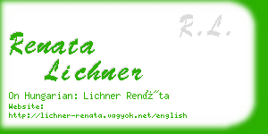 renata lichner business card